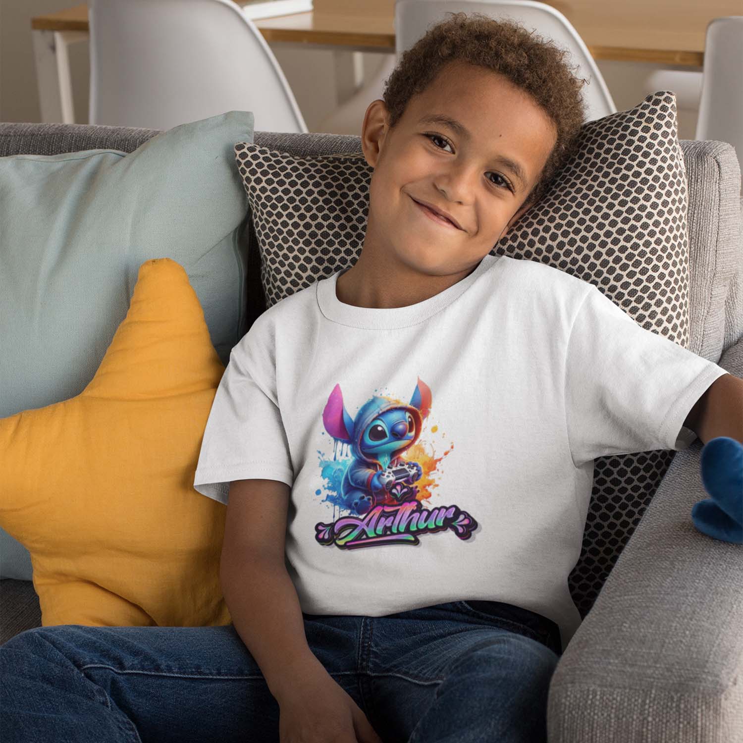 🎂T-shirt Lilo & Stitch - Design Gamer personnalisé
