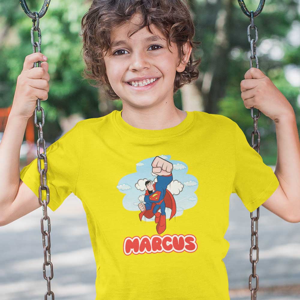 🌫️T-shirt Superman - Design FlyHigh Personnalisé