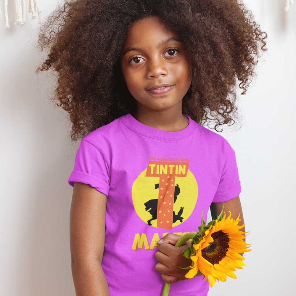 🌟T-shirt Les Aventures de Tintin - Design Emblem personnalisé
