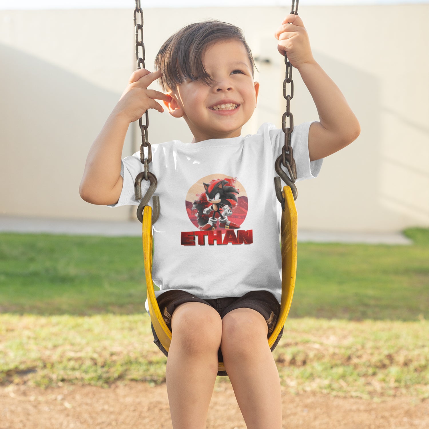 ⚡T-shirt Sonic the Hedgehog - Design Teleported Shadow personnalisé