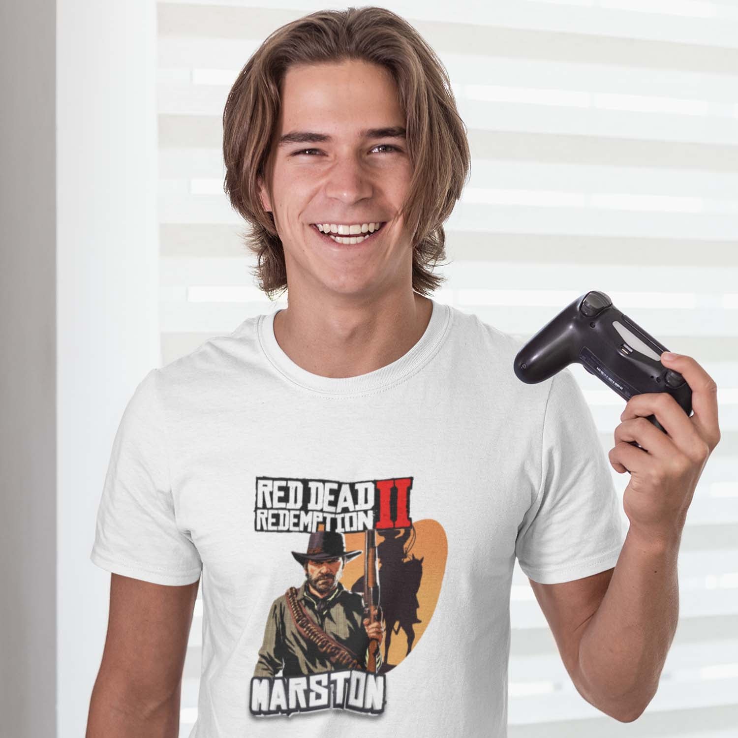 🔫 T-shirt Red Dead Redemption II - Design Shotgun personnalisé
