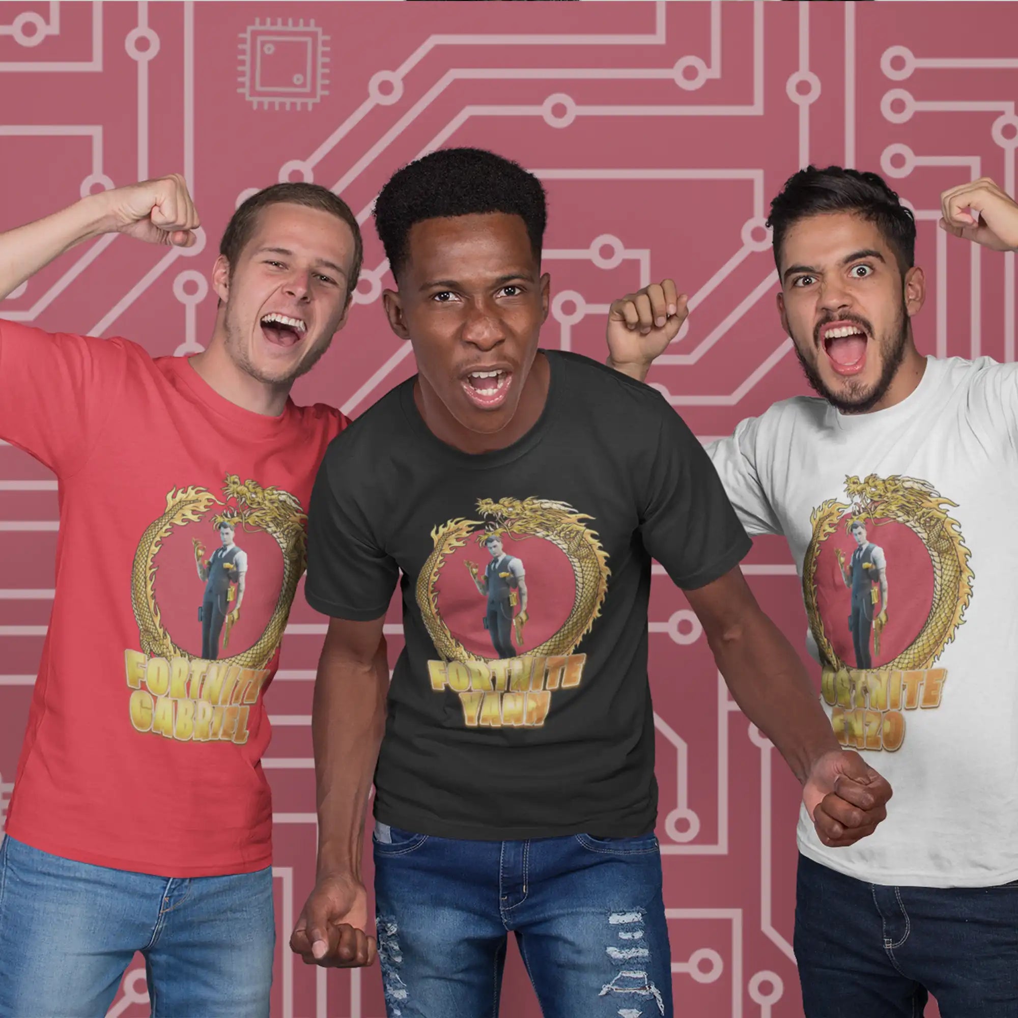 🎮 T-shirt Fortnite - Design GoldFang personnalisé