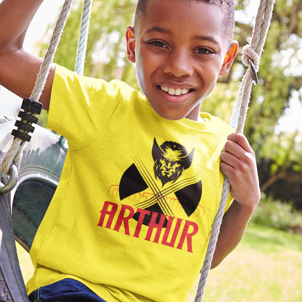 ✎ᝰ.T-shirt Wolverine - Design Sketcherine Personnalisé