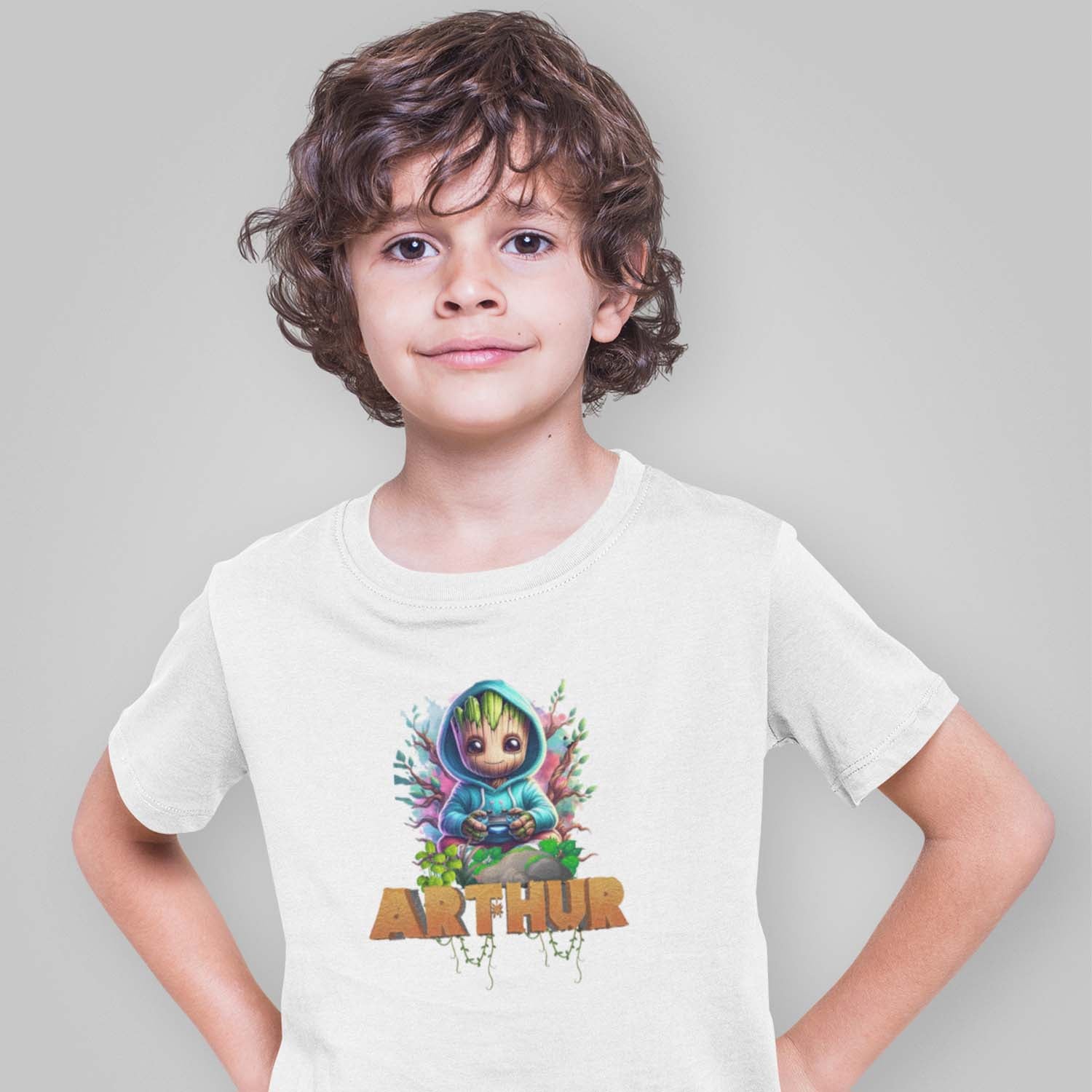 𖣂 T-shirt Groot - Design Gaming Groot personnalisé